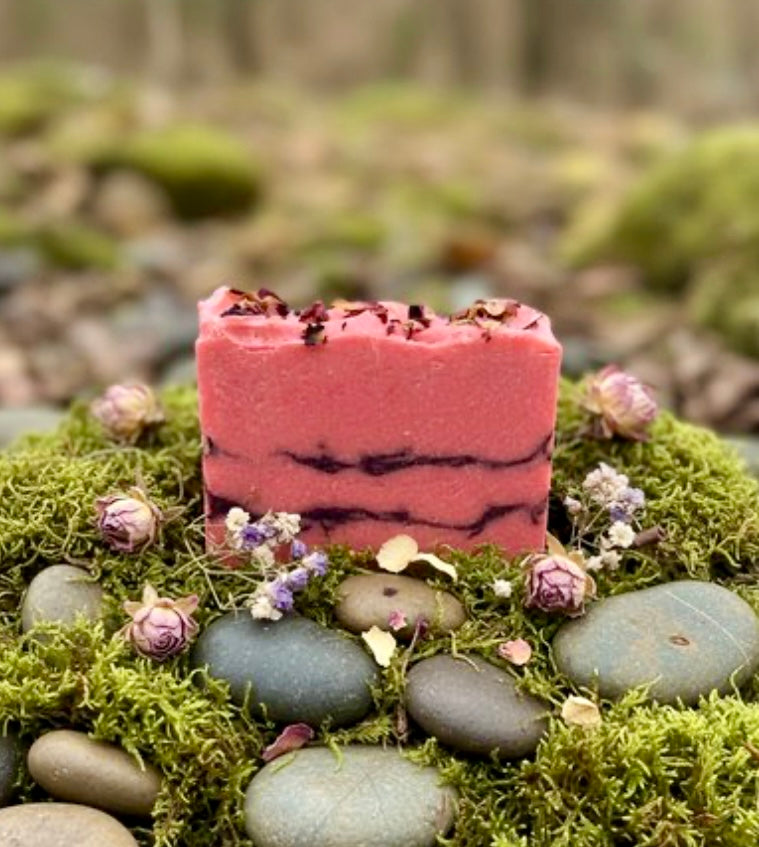Pink Clay & Charcoal Duo Soap Bar - Hand Crafted